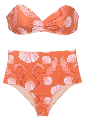 Adriana Degreas graphic-print bikini set - Orange
