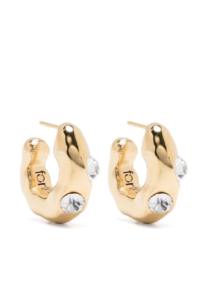 Forte Forte gem-embellished half hoop earrings - Gold