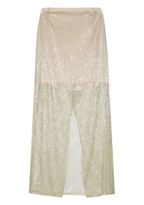 REMAIN sequin-embellished maxi skirt - Green