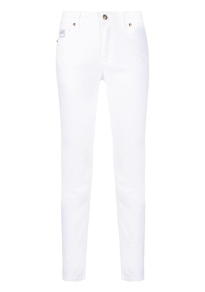 Versace Jeans Couture logo-patch skinny jeans - White