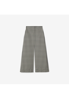 Burberry Houndstooth Twill Skirt