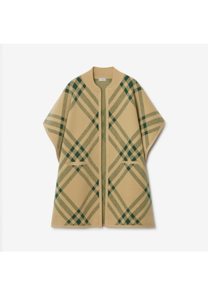 Burberry Check Wool Blend Cape
