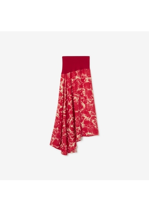 Burberry Rose Silk Skirt