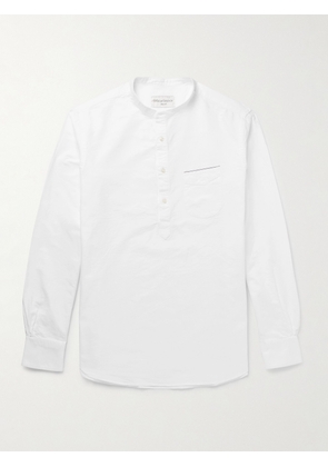 Officine Générale - Auguste Grandad-Collar Cotton Oxford Shirt - Men - White - XS