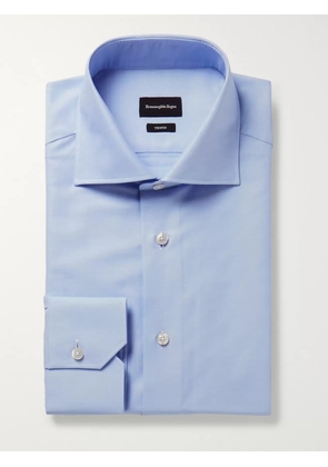 Zegna - Light-Blue Trofeo Slim-Fit Cutaway-Collar Cotton-Poplin Shirt - Men - Blue - EU 38