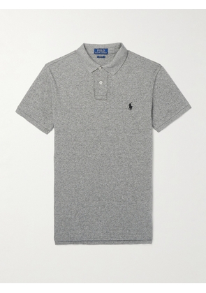 Polo Ralph Lauren - Slim-Fit Mélange Cotton-Piqué Polo Shirt - Men - Gray - XS