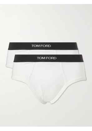 TOM FORD - Two-Pack Stretch-Cotton Briefs - Men - White - S
