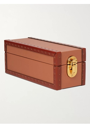 Rapport London - Kensington Studded Leather Two-Watch Box - Men - Brown