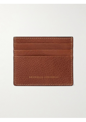 Brunello Cucinelli - Full-Grain Leather Cardholder - Men - Brown