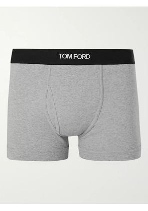 TOM FORD - Stretch-Cotton Boxer Briefs - Men - Gray - S