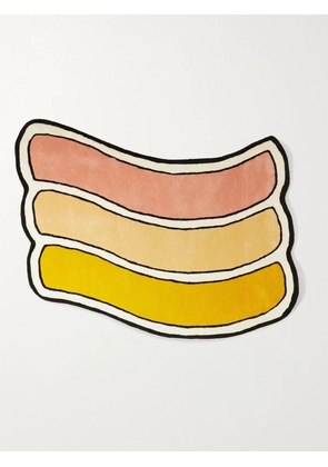 Pieces - Triple Stripe Patterned Rug, 6' x 9' - Men - Yellow