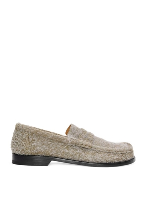 Loewe Brushed Suede Campo Loafers