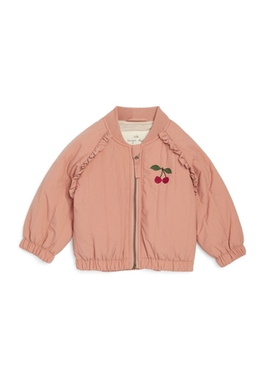 Konges Sløjd Juno Cherry-Embroidered Bomber Jacket (9 Months-4 Years)