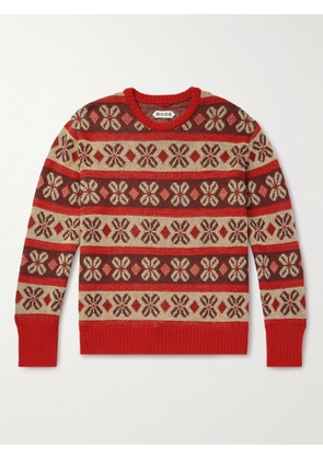 BODE - Begonia Wool-Jacquard Sweater - Men - Red - S