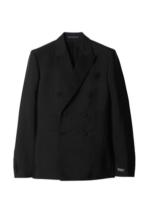 Burberry Wool-Silk Double-Breasted Blazer