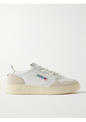 Autry - Medalist Suede-Trimmed Leather Sneakers - Men - White - EU 40