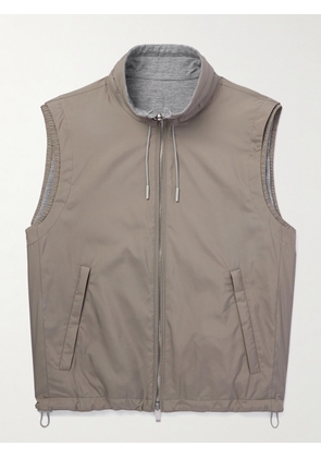 Zegna - Reversible Shell and Cashmere, Cotton and Silk-Blend Gilet - Men - Brown - IT 52
