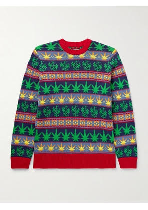 BODE - Marin Jacquard-Knit Cotton Sweater - Men - Green - S