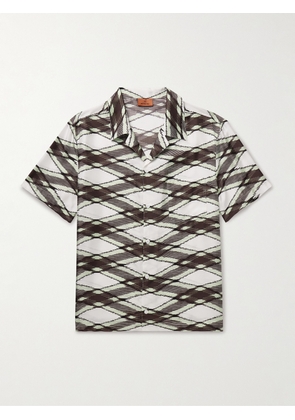 Missoni - Camp-Collar Printed Silk-Twill Shirt - Men - Green - IT 46