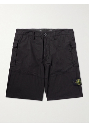 Stone Island - Straight-Leg Logo-Appliquéd Stretch-Cotton Bermuda Shorts - Men - Black - UK/US 28