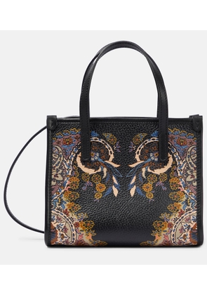 Etro Printed leather tote bag