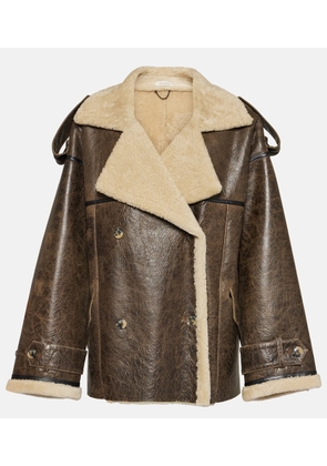 The Mannei Jordan shearling-lined leather coat