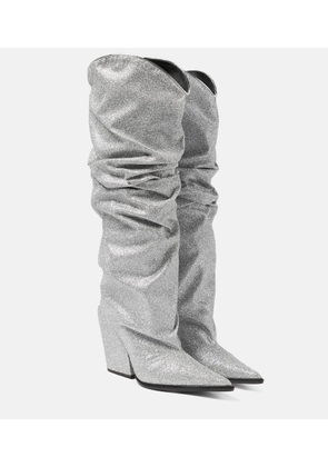 Alexandre Vauthier Glitter knee-high boots