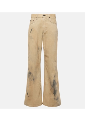 Acne Studios 2022F tie-dye high-rise flared jeans