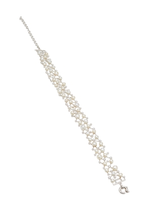 Anabela Chan - Constellation 18K White Gold Vermeil; Diamond And Pearl Choker - White - OS - Moda Operandi - Gifts For Her
