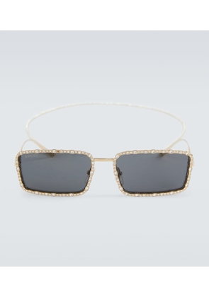 Gucci Embellished rectangular sunglasses