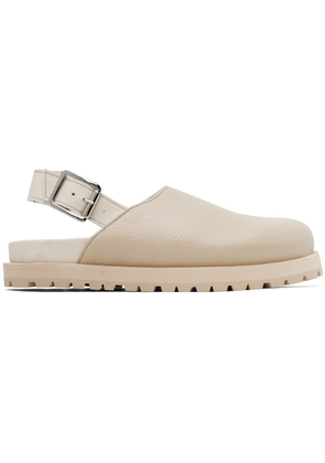 VINNY's Off-White Strapped Loafers