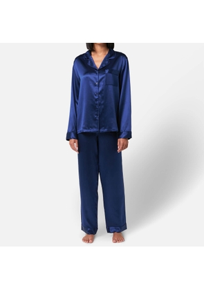 ESPA Freya Silk Pyjamas - Midnight Blue - XS