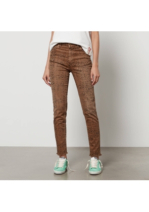 Golden Goose Skinny Leopard-Print Stretch-Denim Jeans - W27
