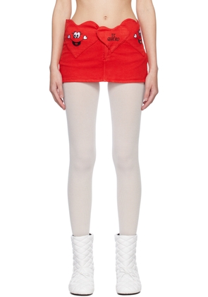 ABRA Red Corazon Miniskirt