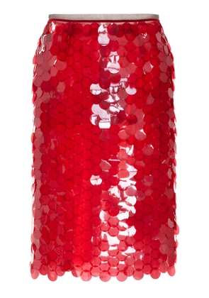 16Arlington - Delta Sequined Nylon Midi Skirt - Red - UK 6 - Moda Operandi