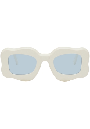Bonsai White Happy Sunglasses