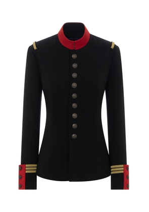 Ralph Lauren - Wilmington Wool Military Jacket - Black - US 8 - Moda Operandi