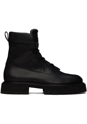 Giorgio Armani Black Embossed Boots