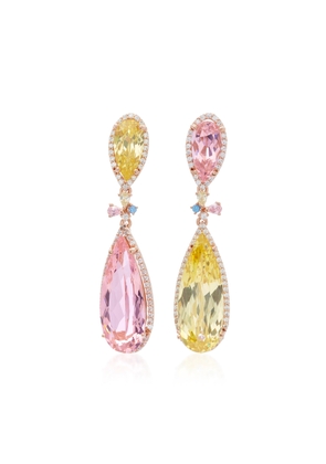 Anabela Chan - 18K Yellow Gold Vermeil Multi-Stone Earrings - Pink - OS - Moda Operandi - Gifts For Her