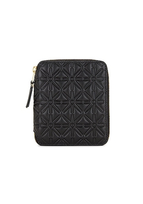 COMME des GARCONS Star Embossed Classic Wallet in Black - Black. Size all.