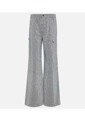 Nili Lotan Quentin striped high-rise jeans