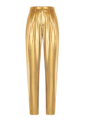 Ralph Lauren - Avrill Tapered Metallic Pants - Gold - US 6 - Moda Operandi
