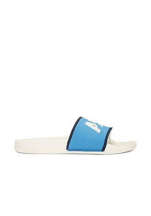 APL: Athletic Propulsion Labs Big Logo Techloom Slide in Ivory  Coastal Blue & Midnight - Ivory. Size 12 (also in 7, 8, 9).