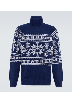 Brunello Cucinelli Jacquard turtleneck cashmere sweater