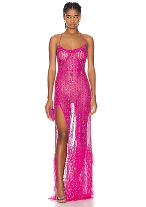 retrofete Alessandra Dress in Knockout Pink - Fuchsia. Size L (also in ).