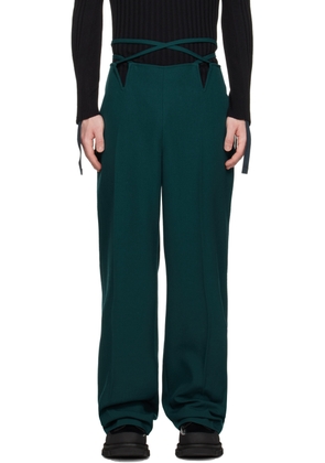 Dion Lee Green V-Wire Trousers