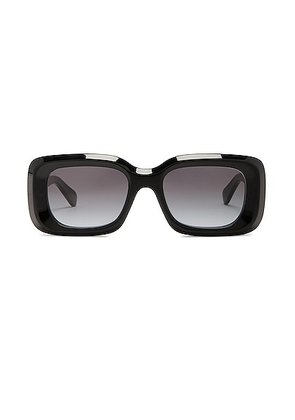 Chloe Gayia Rectangular Sunglasses in Black & Grey - Black. Size all.