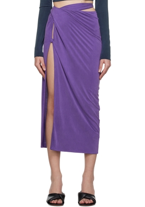 JACQUEMUS Purple Le Raphia 'La Jupe Espelho' Midi Skirt