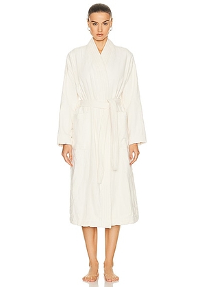 BAINA Bath Robe in Ivory - Ivory. Size XS/S (also in M/L).