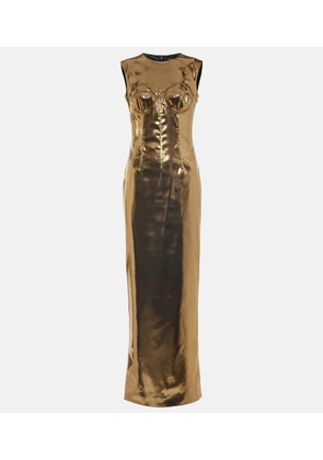 Dolce&Gabbana Foiled satin maxi dress